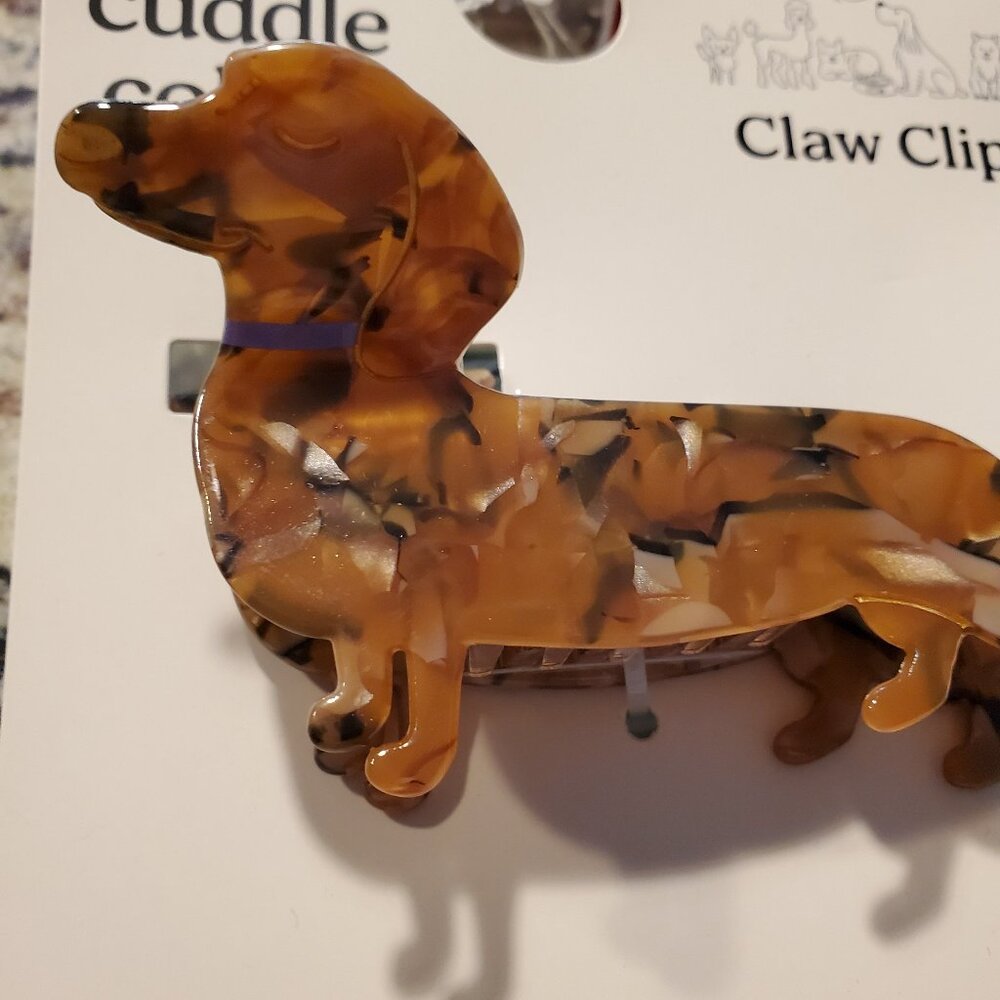 Set of TWO (2) Cuddle Collab Dachshund Claw Clips